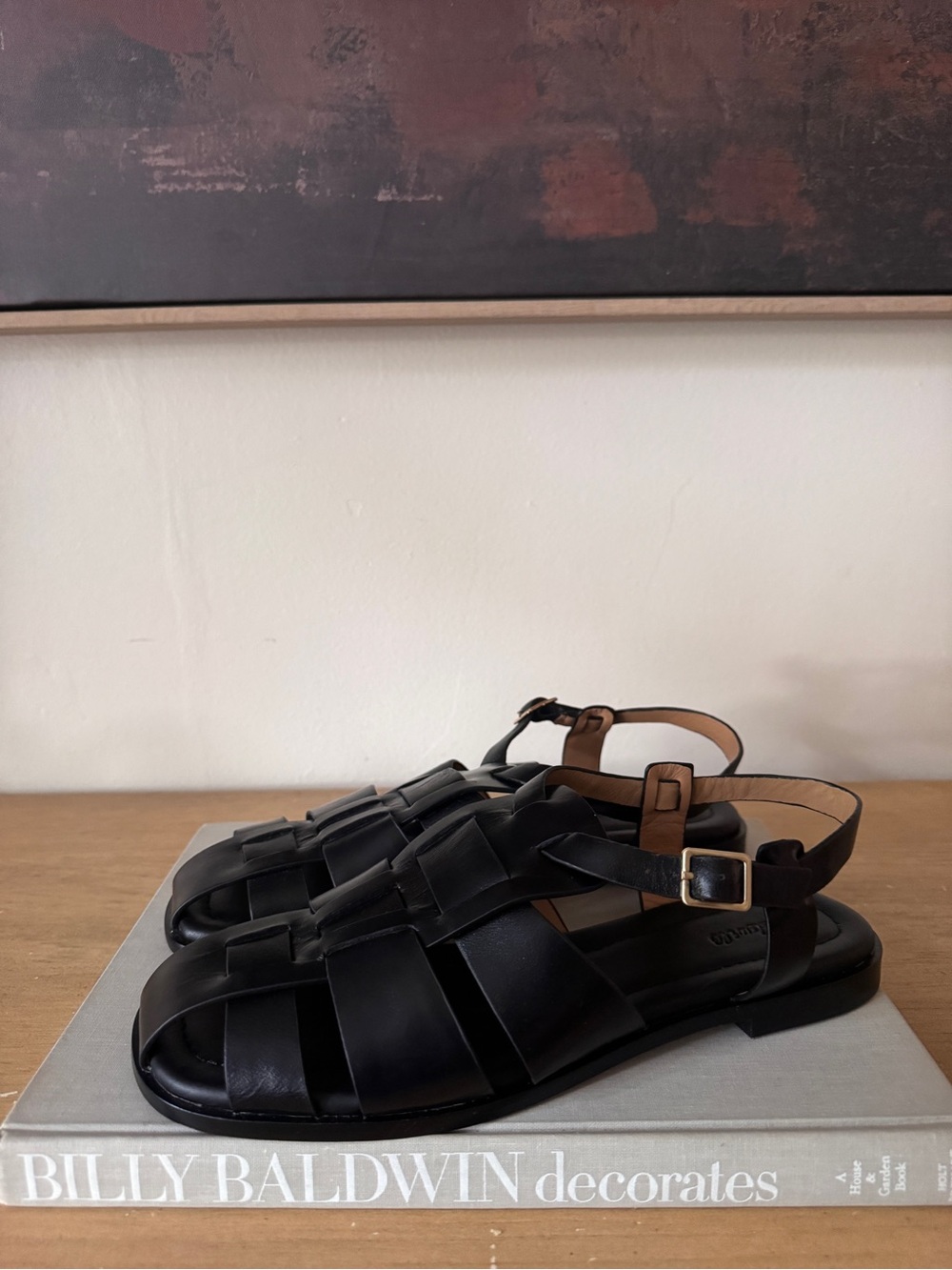 NWOB Madewell Black Leather Fisherman Sandals - Size 9